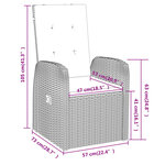 vidaXL Ensemble de salle à manger de jardin avec coussins 3 Pièces Gris