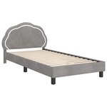 vidaXL Cadre de lit pour enfants avec tête de lit Gris clair