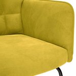 vidaXL Chaise à bascule avec repose-pied jaune velours