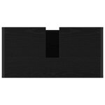 vidaXL Cabinet de salle de bain avec porte Chêne noir 60 x 30 x 60 cm