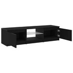vidaXL Meuble TV Chêne noir 140 x 38 5 x 36 cm Bois d'ingénierie