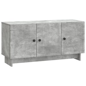 vidaXL Meuble TV Gris béton 99 x 34 5 x 50 cm Bois d'ingénierie