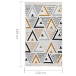 vidaXL Tapis Jaune et gris 120x180 cm Coton