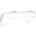 vidaXL Étagère murale 75x45x31 cm argenté acier inoxydable