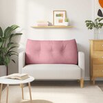 vidaXL Coussin de Dos Rose 100 x 24 x 50 cm Velours