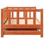 vidaXL Lit jour avec tiroir Wax Brun 180x200 cm en Bois de Pin