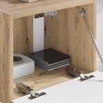 vidaXL Meuble TV mural Montage mural Chêne artisan 60 x 31 x 29.5 cm