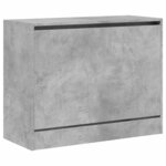 vidaXL Armoire à chaussures gris béton 80x34x63 cm bois d'ingénierie
