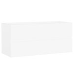 vidaXL Armoire d'évier avec lavabo intégré blanc bois d'ingénierie