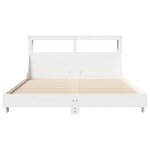 vidaXL Cadre de lit sans matelas blanc 135x190 cm bois de pin massif