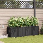 vidaXL Jardinières de jardin 1 pc Noir 160 x 40 x 52 cm Plastique