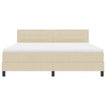 vidaXL Lit Box Spring avec Matelas & LED Crème 180x200 cm Tissu