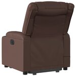 vidaXL Fauteuil inclinable de massage Marron Similicuir