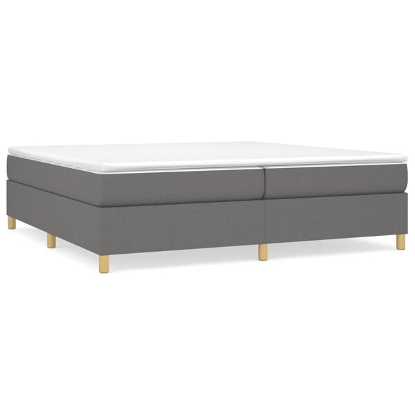 vidaXL Cadre de lit gris foncé 200x200 cm tissu