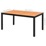 vidaXL Ensemble à manger de jardin 5Pièces PVC résine tressée noir marron