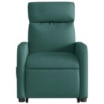 vidaXL Fauteuil inclinable vert foncé tissu