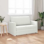 vidaXL Canapé-Lit Blanc 124 x 71 x 78 cm Simili cuir
