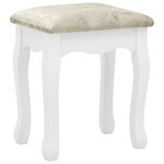 vidaXL Ensemble de coiffeuse avec tabouret Blanc 75x69x140cm Paulownia