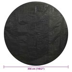 vidaXL Couverture de piscine Noir 356 cm PE