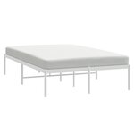vidaXL Cadre de lit métal blanc 135x190 cm