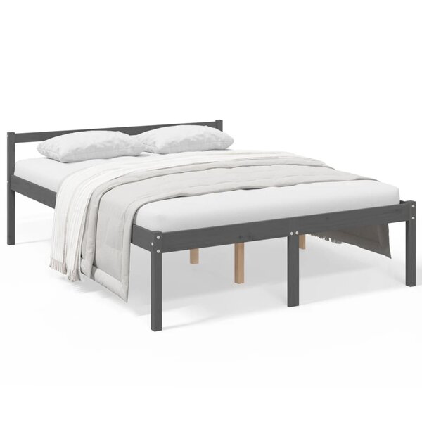 vidaXL Lit pour personne âgée sans matelas 150x200 cm bois pin massif