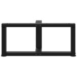 vidaXL Pieds de table basse en T  2 pièces  noir  70 x 25 x (30-31) cm  acier