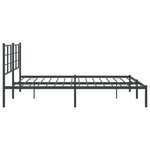 vidaXL Cadre de lit métal sans matelas avec tête de lit noir 183x213cm