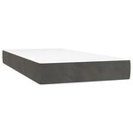 vidaXL Sommier à lattes de lit avec matelas LED Gris foncé 100x200 cm