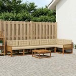 vidaXL Ensemble de canapés d'extérieur 7 Pièces Naturel et Beige