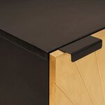 vidaXL Buffet Noir et or 40 x 33 x 75 cm bois de manguier massif