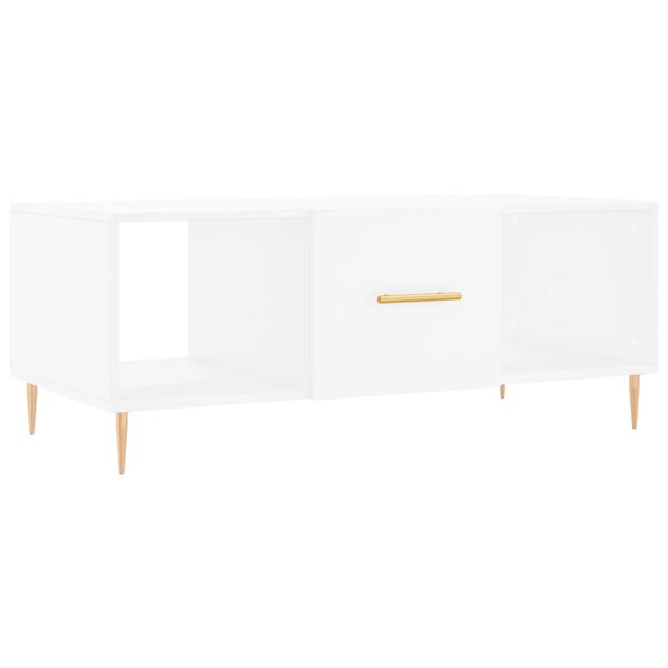 vidaXL Table basse blanc 102x50x40 cm bois d'ingénierie