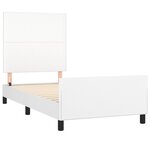 vidaXL Cadre de lit sans matelas blanc 90x190 cm similicuir