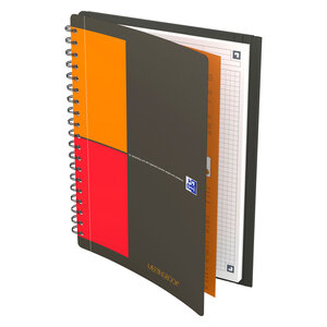 Cahier spirales oxford meetingbook - b5 17 6 x 25 cm - petits carreaux - 160 pages