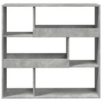 vidaXL Bibliothèque/Séparateur de pièce gris béton 100x33x94 5 cm