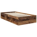 vidaXL Cadre de lit Bois ancien 100 x 200 cm Pin massif