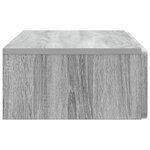vidaXL Table d'appoint murale Sonoma gris 87 5 x 34 5 x 17 cm