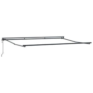 vidaXL Cadre d'auvent Réglable Anthracite 4 5 × 3 m Acier