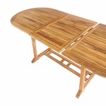 Table de jardin extensible 180/240 cm + 4 chaises en teck