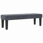 vidaXL Lit à ressorts avec tête de lit Gris foncé 200 x 180 cm Velours