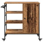 vidaXL Chariot de cuisine Bois ancien 87 5 x 38 5 x 84 5 cm