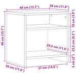 vidaXL Tables de chevet 2 Pièces vieux bois 40x30x40 cm bois d'ingénierie