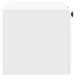 vidaXL Meuble TV mural 78 5 x 31 x 30 cm Blanc brillant