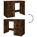 vidaXL Bureau Chêne fumé 100x49x75 cm Bois d'ingénierie