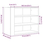 vidaXL Armoire murale blanc 75x35x60 cm bois d'ingénierie