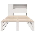 vidaXL Lit bibliothèque sans matelas blanc 75x190 cm bois massif