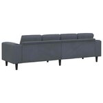 vidaXL Ensemble de Canapés Gris foncé Velours