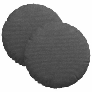 vidaXL Coussins de siège 2 pc Tissu en velours côtelé Gris foncé