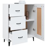 vidaXL Buffet Blanc 69 5x34x90 cm Bois d'ingénierie