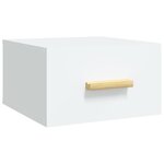 vidaXL Tables de chevet murales 2 Pièces blanc 35x35x20 cm
