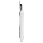 vidaXL Tête de lit suspendue Avec lumière LED Blanc Tissu